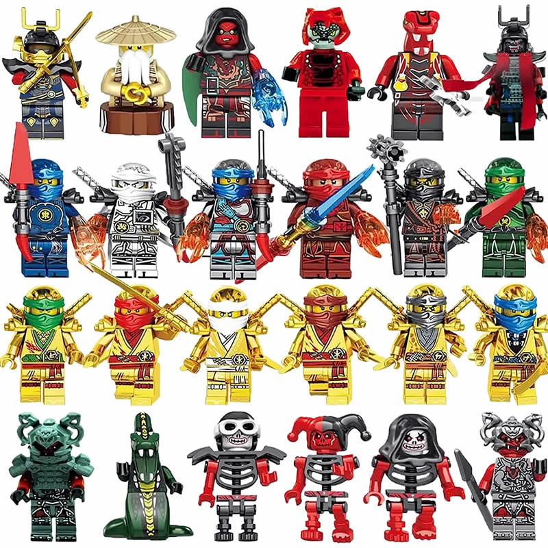 Ninjago with Weapons Minifigure Custom Set