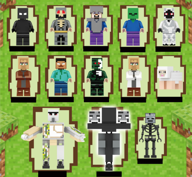Minecraft Herobrine Brick Minifigure Custom Set