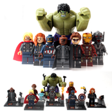 The Avengers Hulk Thor Captain Iron-man Brick Minifigure Custom Set