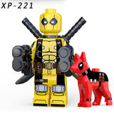 Super Heroes Deadpool with Dogs Anime Brick Minifigure Custom Set