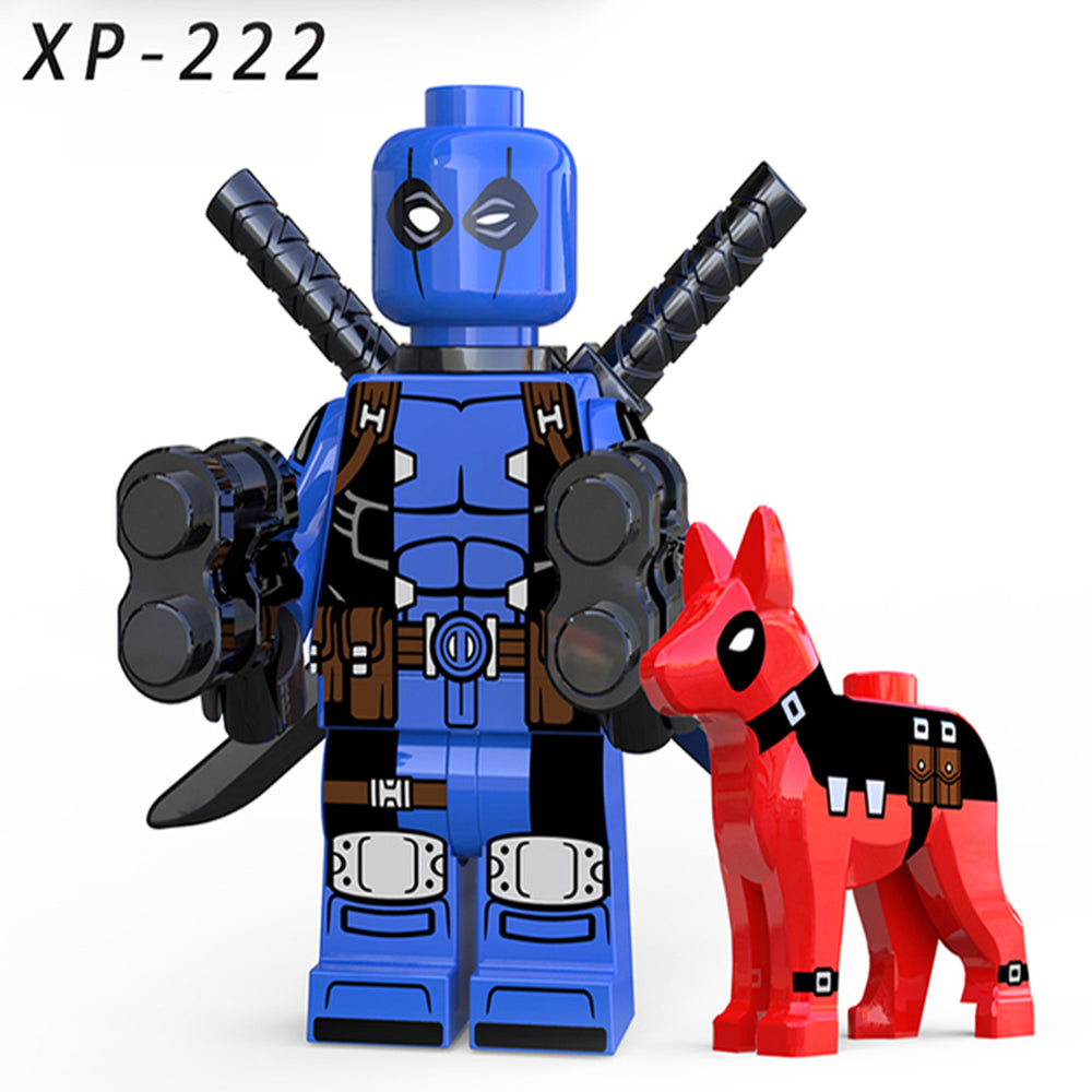 Super Heroes Deadpool with Dogs Anime Brick Minifigure Custom Set