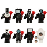 Skibidi Toilet Building Blocks 8-Pack Mini Figures Toys