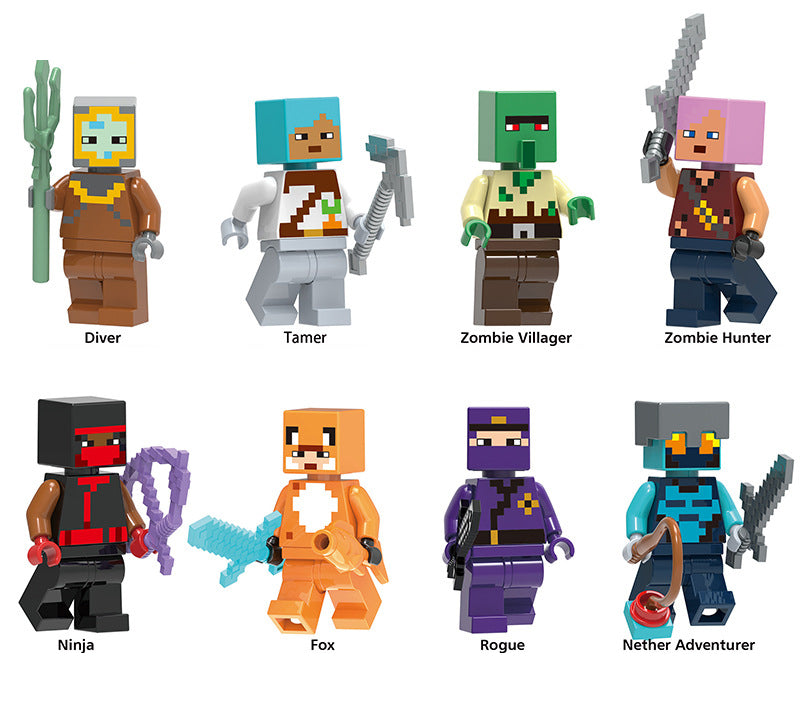 Minecraft Villager Building Brick Minifigure Custom Set