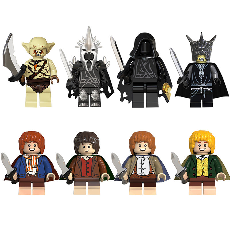 Lord_of_the_Rings_and_Medieval_Knights_Custom_Brick_Minifigure_Set