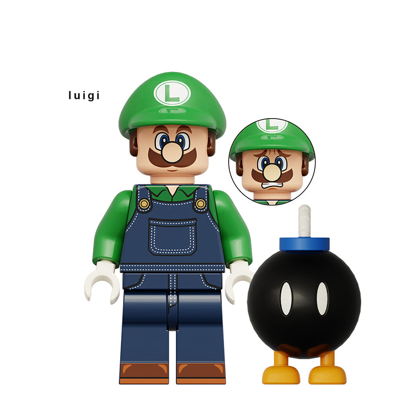 Luigi_Bob-ombs_Super_Mario_Bros_Brick_Minifigures_Custom_Set