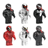 Marvel Symbiote Minifigures Set – Venom, Carnage, Anti-Venom, Riot (Series 2)
