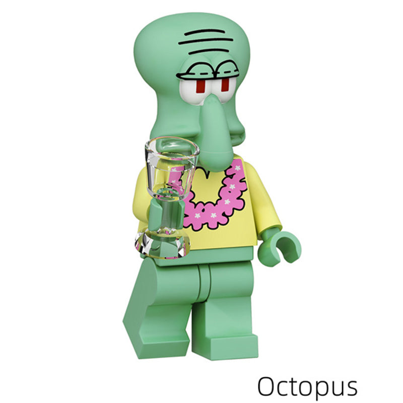 Octopus_SpongeBob_SquarePants_Brick_Minifigure_Custom_Set
