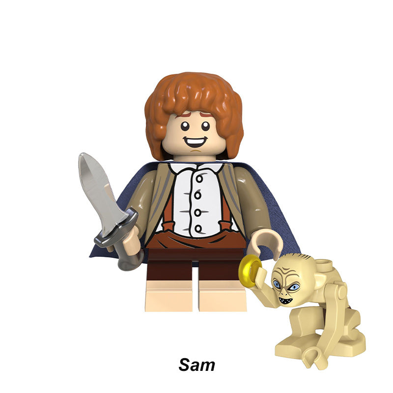 Samwise_Gamgee_Lord_of_the_Rings_and_Medieval_Knights_Custom_Brick_Minifigure_Set