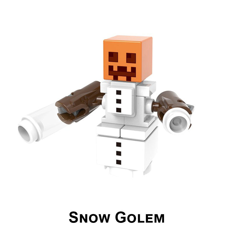 Snow_Golem_Minecraft_Series_6_Custom_Brick_Minifigure_Toy_Set