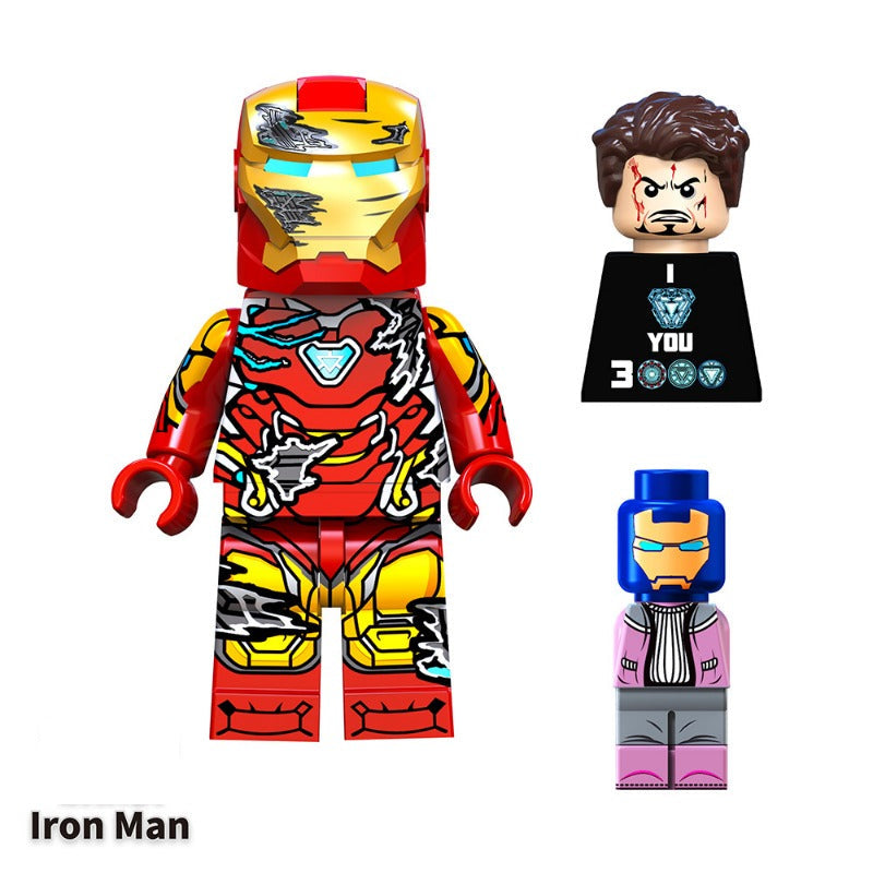 Super Heroes Minifigures Set - Spider-Man, Iron Man, Thor, Ultron - 8-Piece Building Block Collection