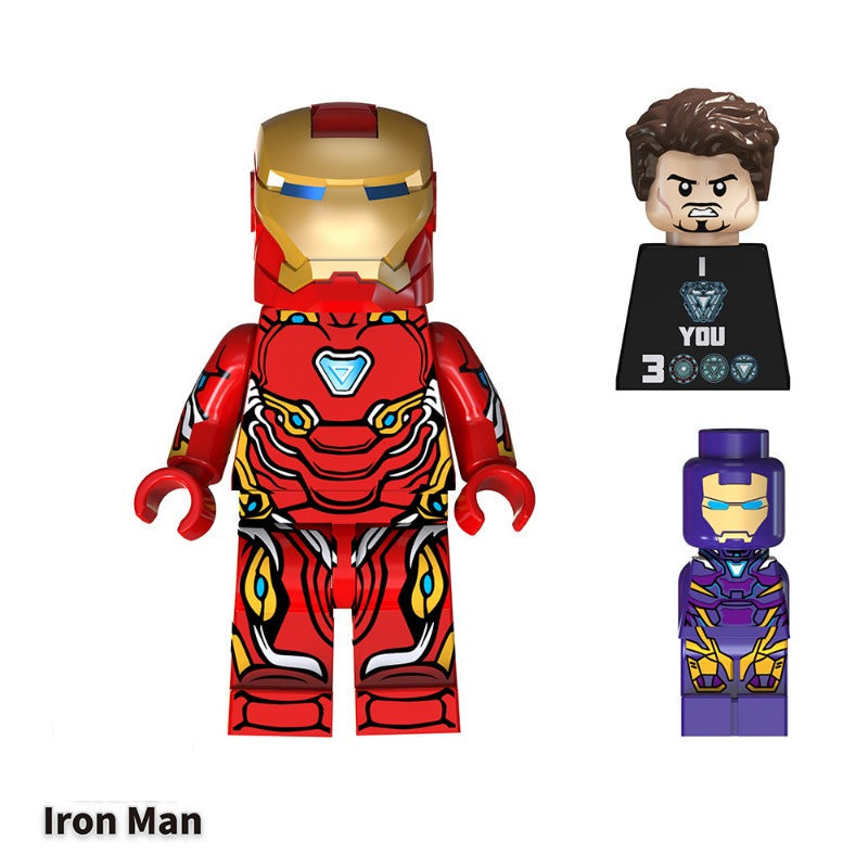 Super Heroes Minifigures Set - Spider-Man, Iron Man, Thor, Ultron - 8-Piece Building Block Collection