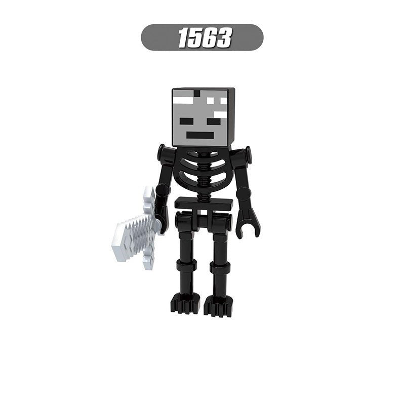 Wither_Skeleton_Minecraft Villager Building Brick Minifigure Custom Set Serial 2