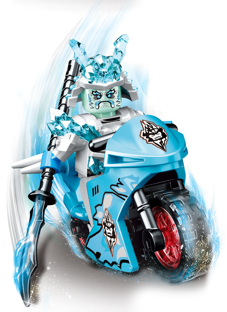 Ninjago Minifigures with Motorcycles Brick Minifigure Custom Set