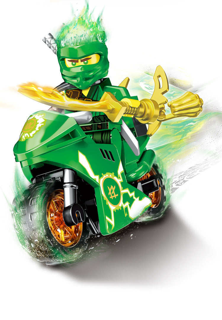 Ninjago Minifigures with Motorcycles Brick Minifigure Custom Set