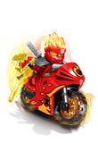 Ninjago Minifigures with Motorcycles Brick Minifigure Custom Set