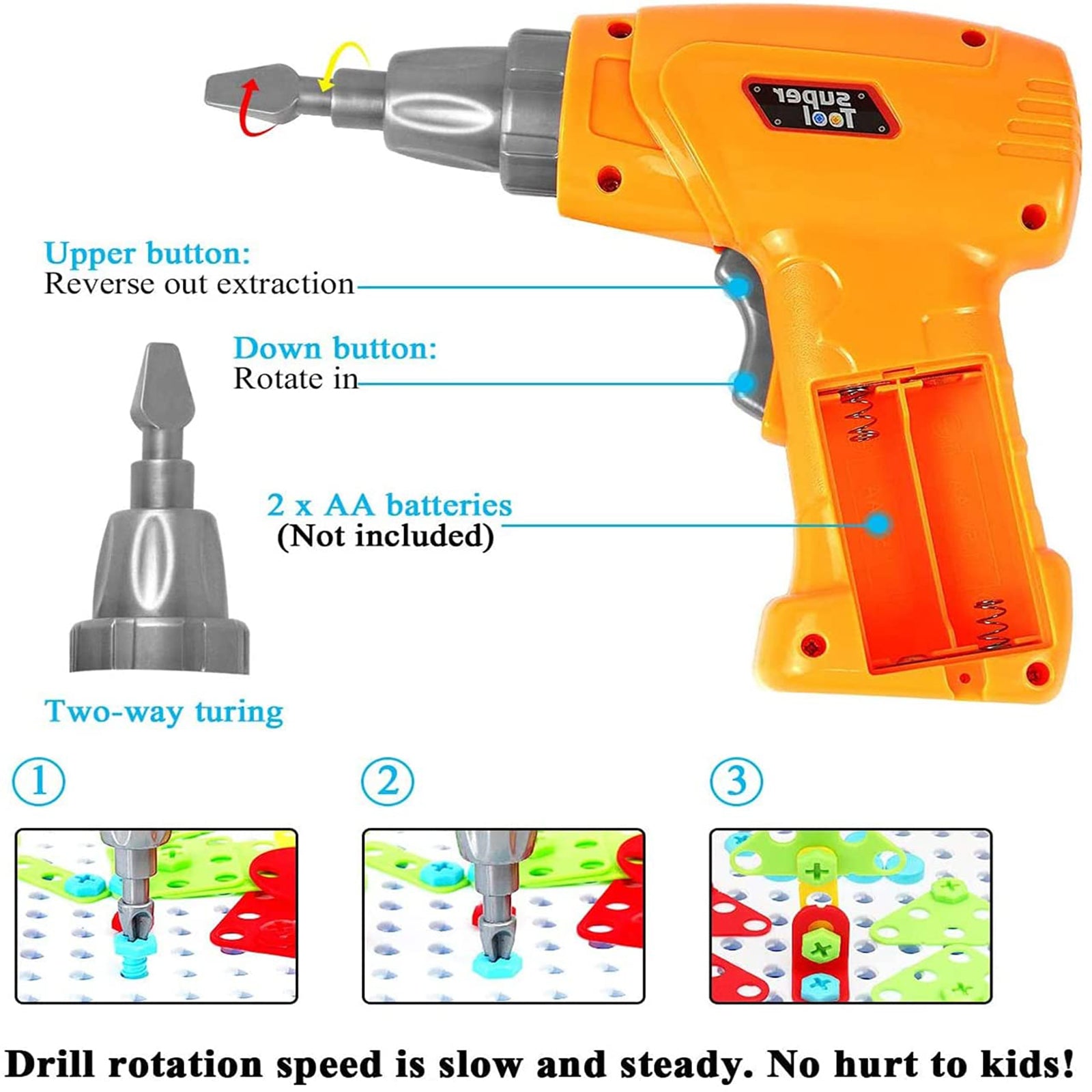Electric Drill Screws 3D Puzzle Tool Set