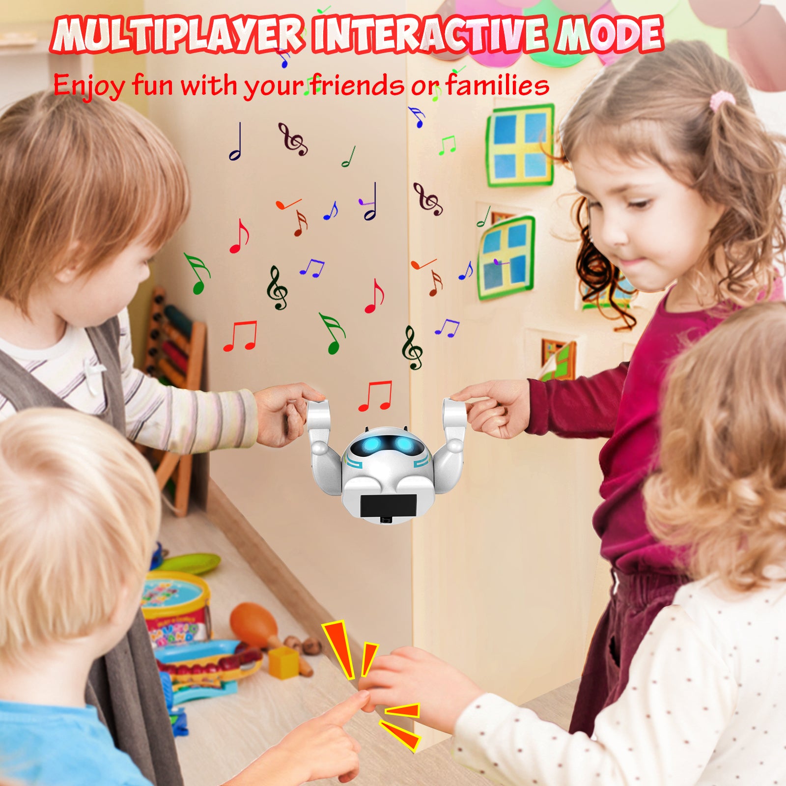 Music Rolling Robot Toy for Toddlers Kids