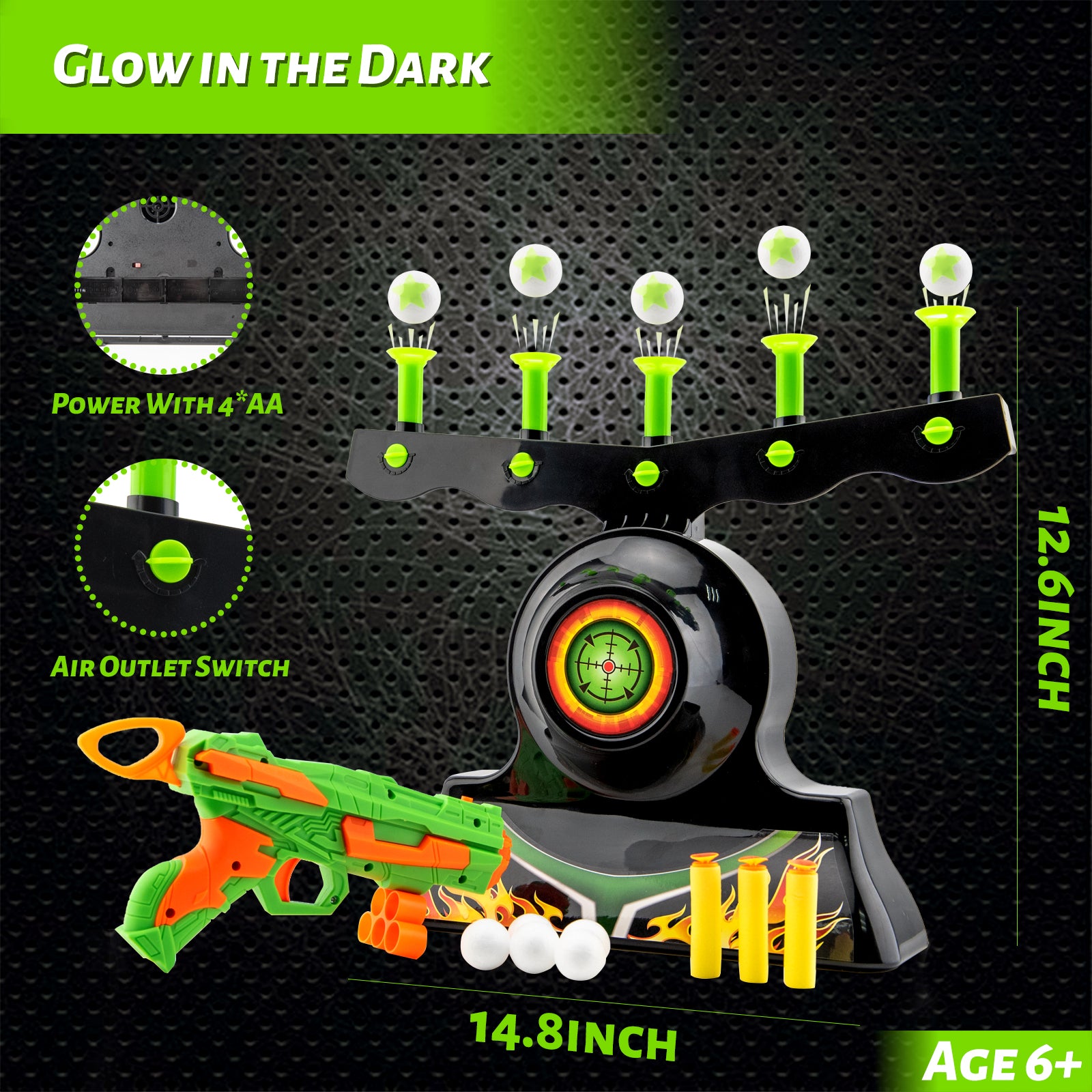 Astroshot Zero G Shooting Games for Kids - Nerf Compatible Floating Ball