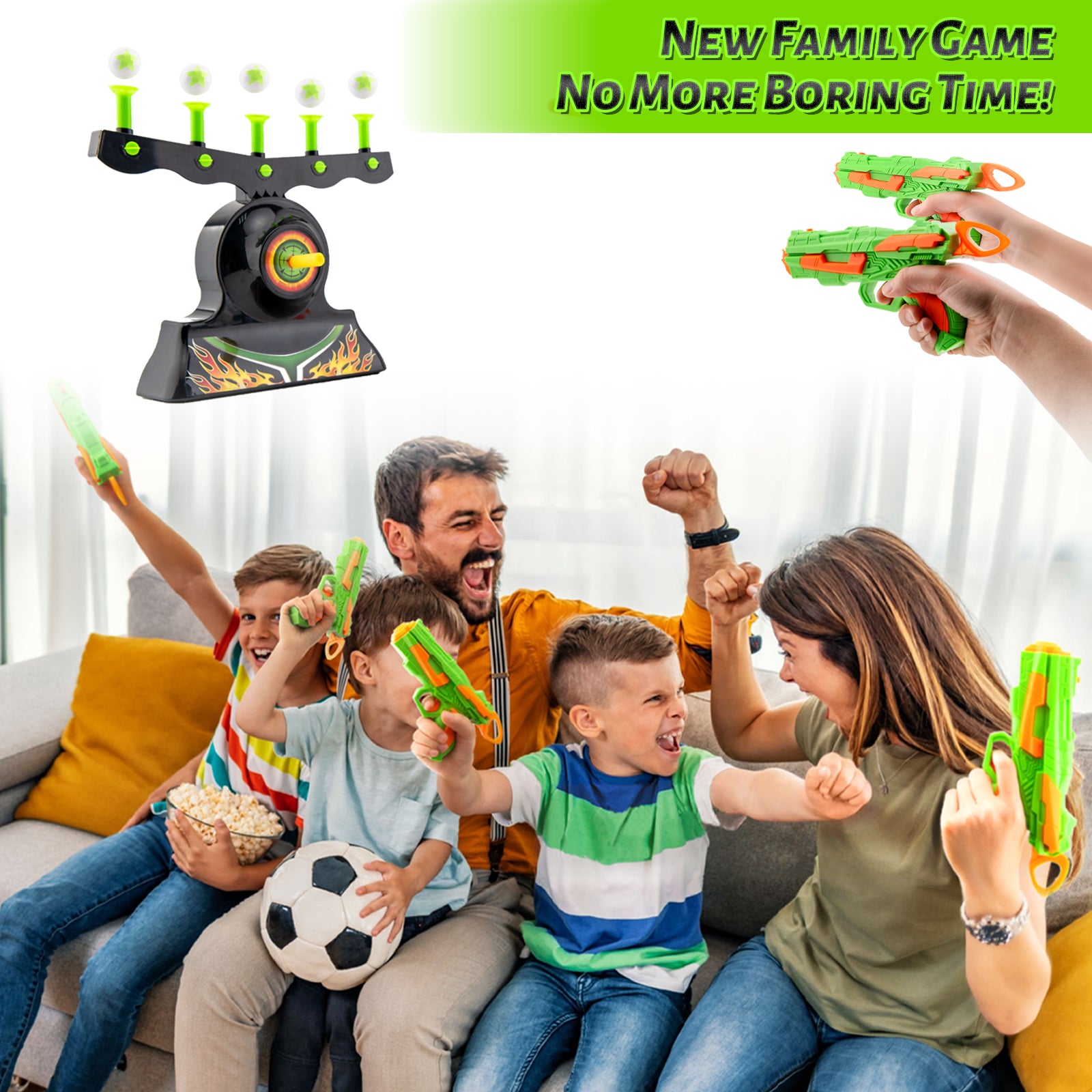 Astroshot Zero G Shooting Games for Kids - Nerf Compatible Floating Ball