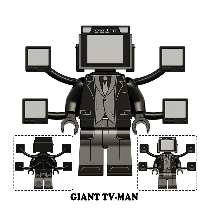 GIANT_TV-MAN_Skibidi_Toilet_Series_14_Minifigures_Custom_Machinima_Brick_Toys_Set