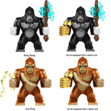 Godzilla X Kong Battle Minifigures - King Kong & Scar King with Robotic Arms