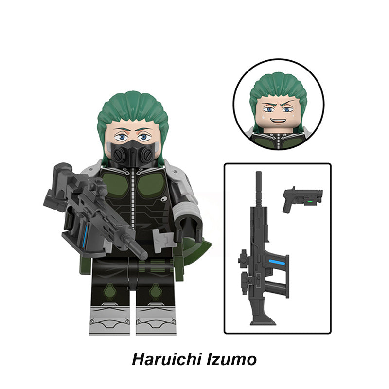 Haruichi-Izumo_Kaiju_No_8_Squad_Minifigures_Set_Custom_Anime_Brick_Figures_Collection