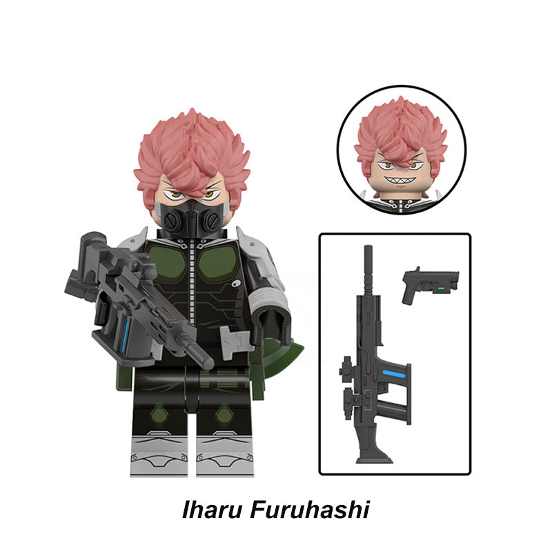 Iharu-Furuhashi_Kaiju_No_8_Squad_Minifigures_Set_Custom_Anime_Brick_Figures_Collection