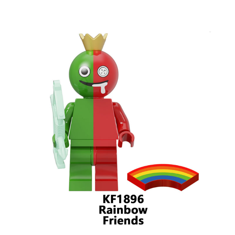 Vibrant Roblox Rainbow Friends: 8-Piece Brick Minifigure Custom