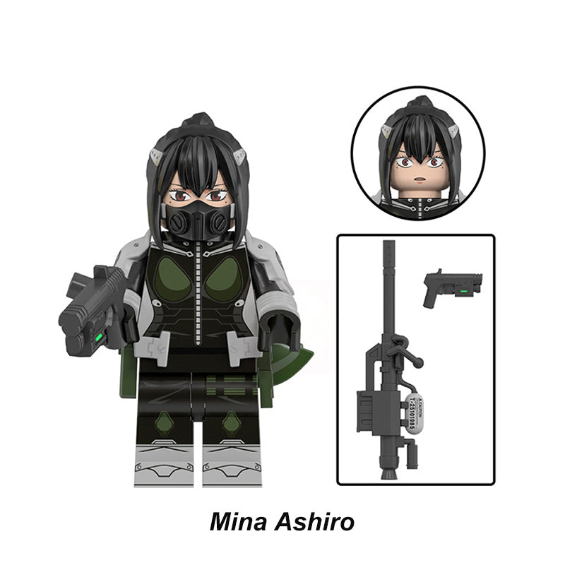 Mina-Ashiro_Kaiju_No_8_Squad_Minifigures_Set_Custom_Anime_Brick_Figures_Collection