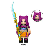 Mira custom anime brick minifigure LEGO-compatible toy with neon energy weapon