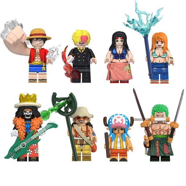 One Piece Minifigures – Luffy, Zoro, Chopper LEGO-Compatible Toy