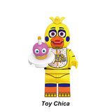 Rockstar Chica Five Nights at Freddy’s LEGO-compatible brick minifigure