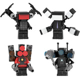 Skibidi Toilet Building Blocks 4-Pack Minifigures Toys Series 7