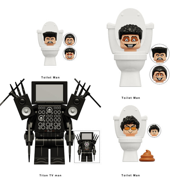Skibidi Toilet Blocks Mini Figures, Speaker, Whimsical Lego Compatible –  BeyBurst