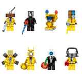 Skibidi Toilet Building Blocks 8-Pack Minifigures Toys Series 12