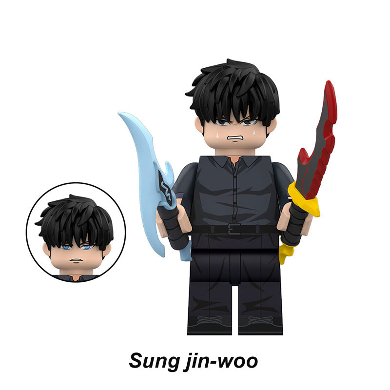 Sung Jin Woo Solo Leveling LEGO custom anime brick minifigure