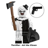Art the Clown Terrifier slasher custom horror brick minifigure.