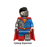 Cyborg Superman Hank Henshaw custom brick minifigure with robotic detailing.