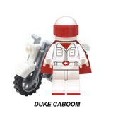 Duke Caboom daredevil stuntman custom brick minifigure.