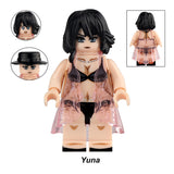 Yuna summer beachwear variant custom LEGO-compatible minifigure collectible for Final Fantasy video game dioramas.