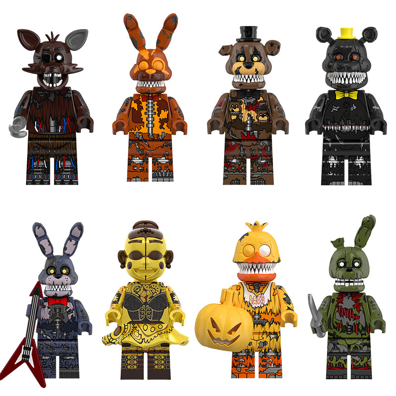 Five Nights at Freddy's FNAF Animatronics Minifigures Custom Brick