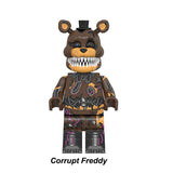 Corrupt Freddy custom brick minifigure Five Nights at Freddy’s Series 8 LEGO-compatible figure