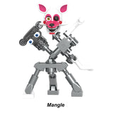 Mangle custom FNAF brick minifigure toy, Five Nights at Freddy’s animatronic figure