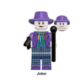 The Joker Clown Prince of Crime wearing a hat custom brick minifigure.