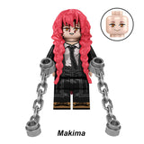Makima Chainsaw Man custom anime brick minifigure with chain accessories