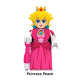 Princess Peach ruler of the Mushroom Kingdom custom animated brick minifigure.