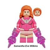 Samantha Eve Wilkins Atom Eve custom superhero brick minifigure.