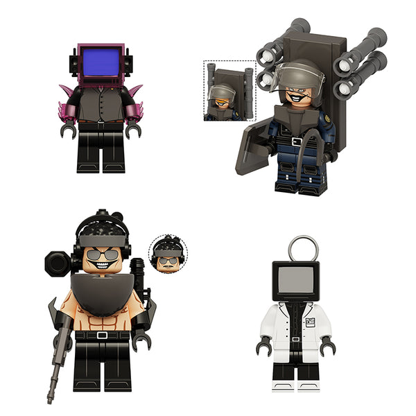 Skibidi Toilet Minifigures - TV Man Mutants Custom Building Brick