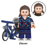 Eleven custom brick minifigure toy from Stranger Things Series 2 building block set.