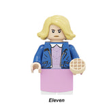 ane Hopper Eleven custom LEGO-compatible brick minifigure featuring her 1985 Stranger Season 3 outfit.